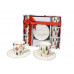 WHITE XMAS SET 6 TAZZINE CAFFE C/PIATTINO (4pz)